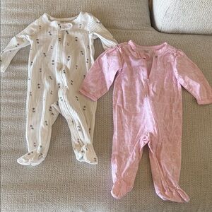 6 month footed sleeper bundle for girls